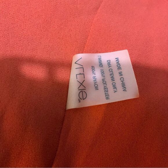 ALEXIS Elodie Pleated Chiffon Blouse Peasant Ruffle Floral Tie Front - Picture 10 of 11